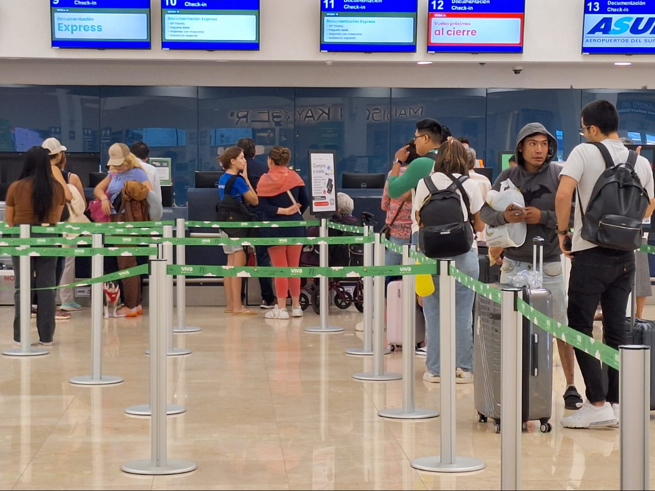 Jornada dominical en el aeropuerto de Mérida registra vuelos demorados