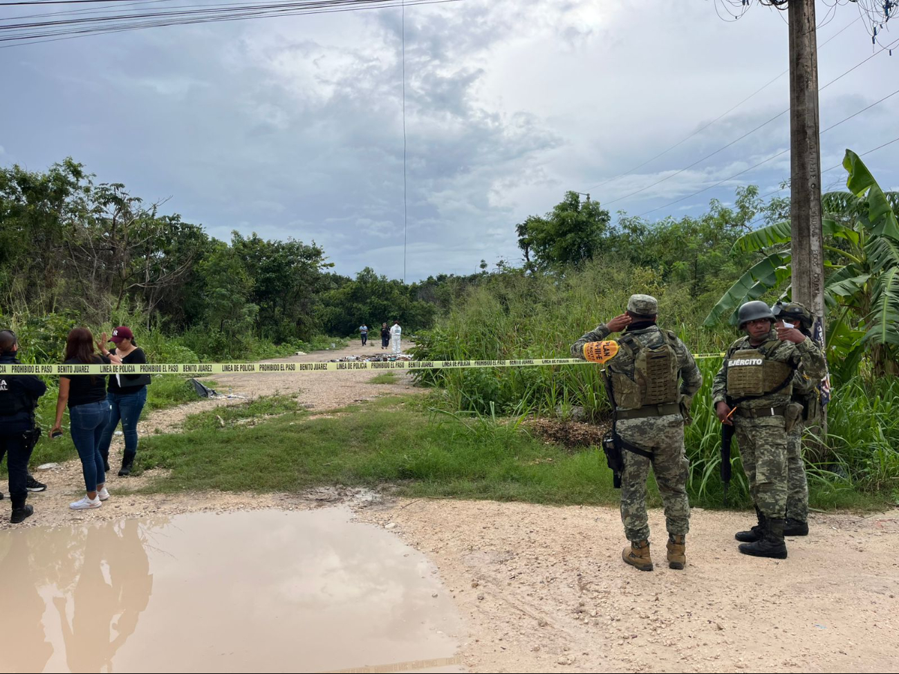 Al lugar llegaron autoridades policiales y el Ejército Mexicano.