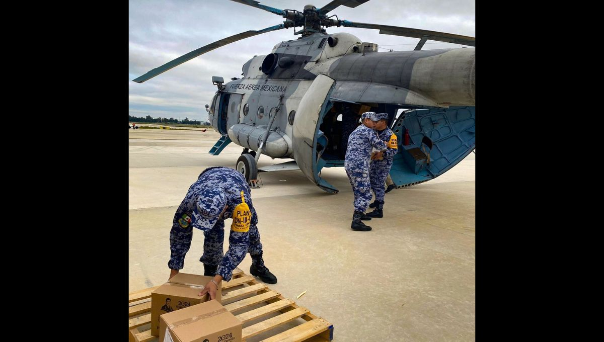 Elementos Fuerza Aérea Mexicana siguen apoyando las labores de atención a la población y tras el impacto del Huracán John.