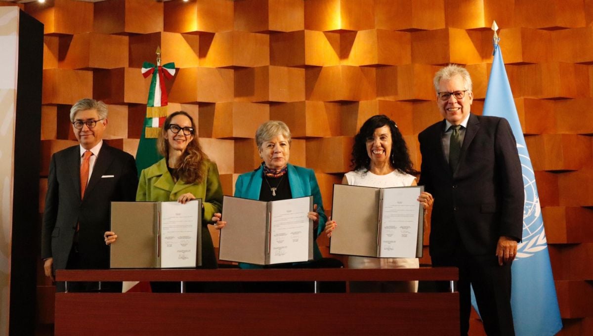 Firma de acuerdos entre México y la ONU para impulsar modelo de movilidad humana