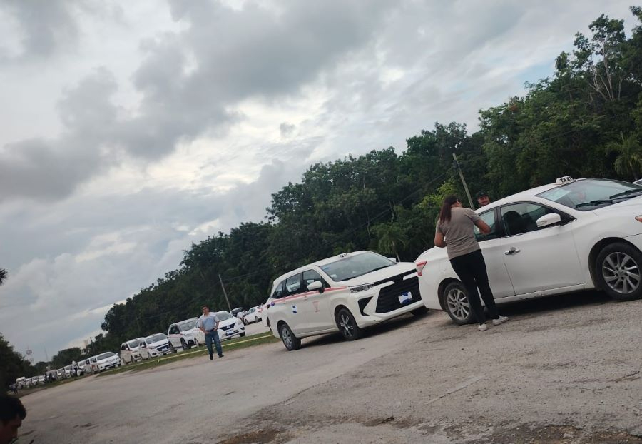 Sindicato de taxistas 'Tiburones del Caribe' retoman manifestaciones en Tulum