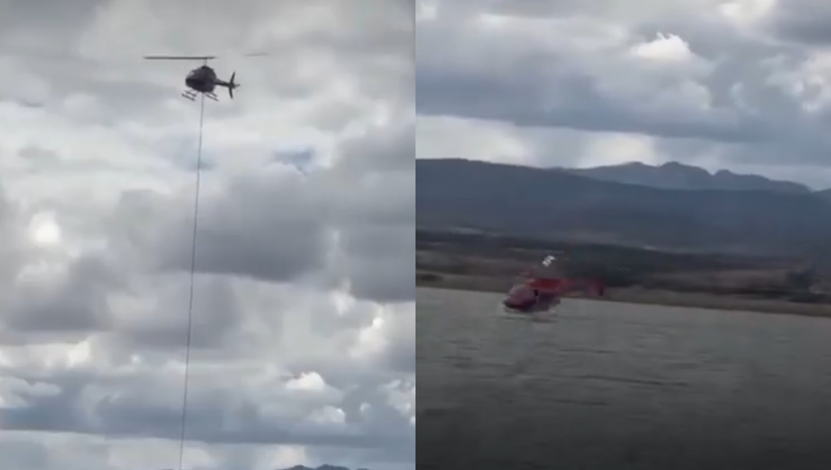 Helicóptero se desploma en la Presa Chihuahua; hay dos desaparecidos