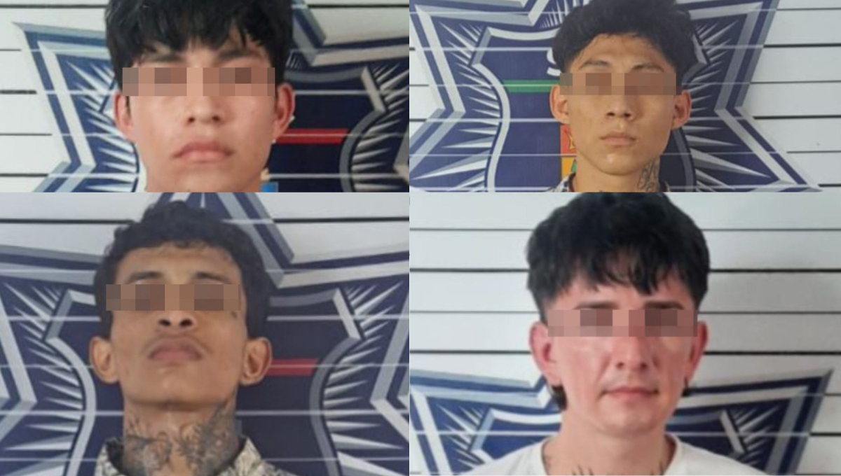 Fueron detenidos Luis N, Said N, Jesús N y otro joven de nombre Jesús por posesión de drogas