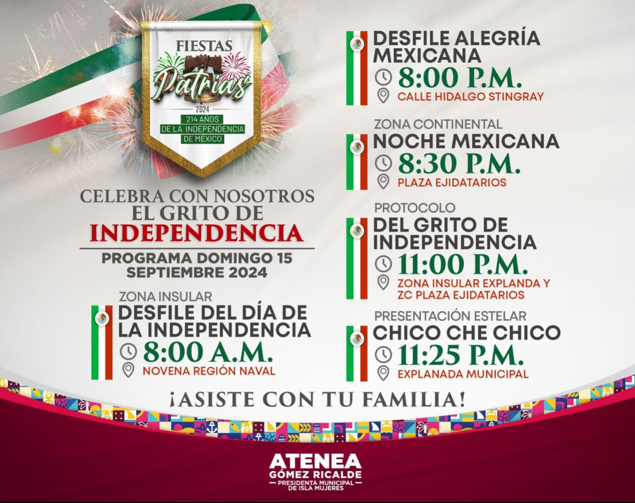   Grito de Independencia en Isla Mujeres: Actividades para el 15 de septiembre  