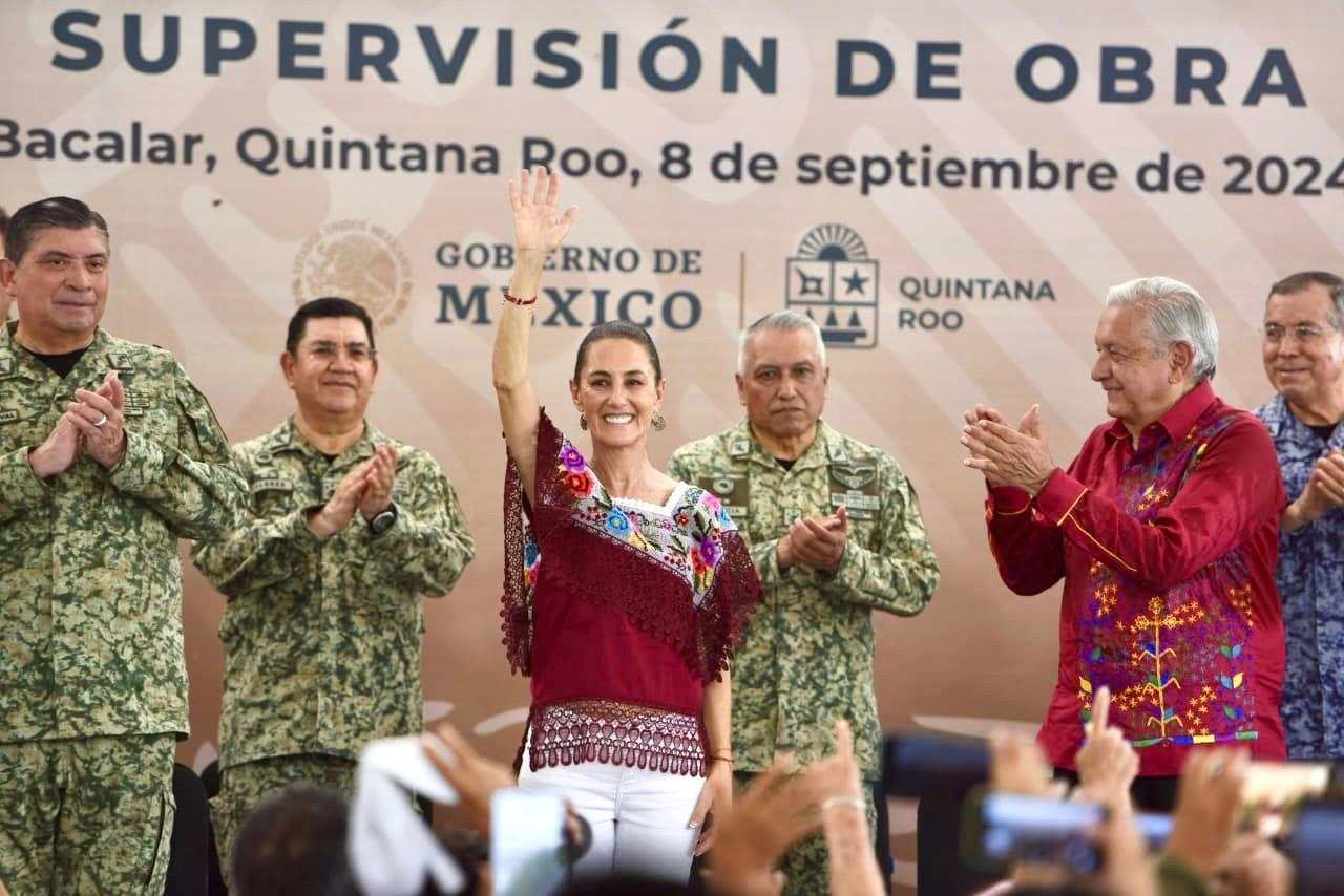 Claudia Sheinbaum agradeció el apoyo de la comunidad de Bacalar