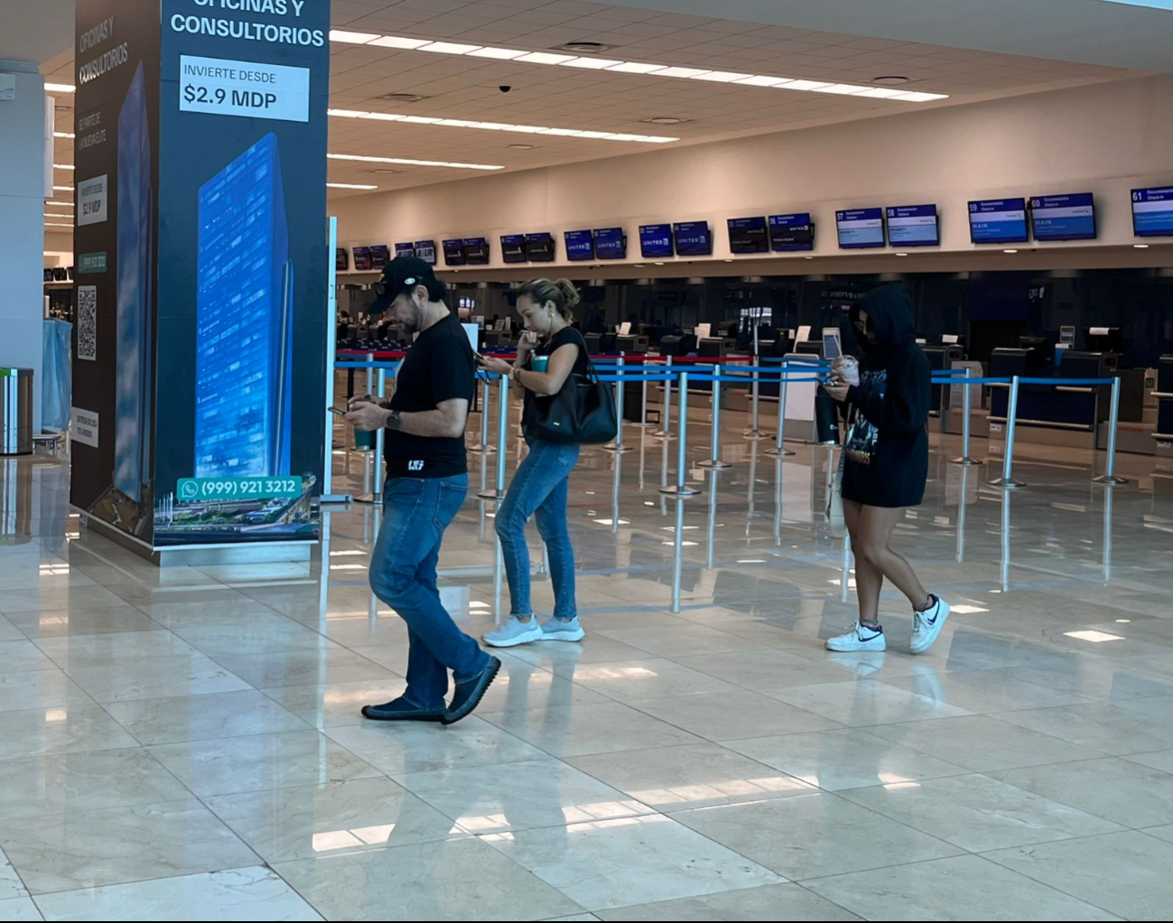 La afluencia de pasajeros en el aeropuerto de Mérida se mantiene al mínimo