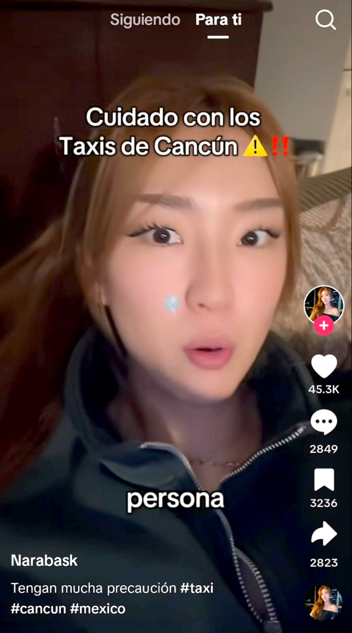 Denuncian nuevo caso de abuso de taxistas en Cancún: Le cobran a influencer 10 mil pesos