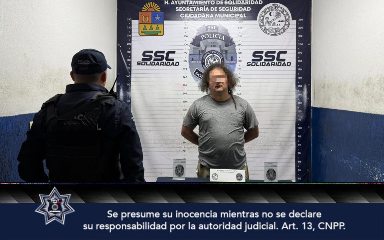 Playa del Carmen: Chilango es detenido  por malas conductas a elementos de la SSCM 