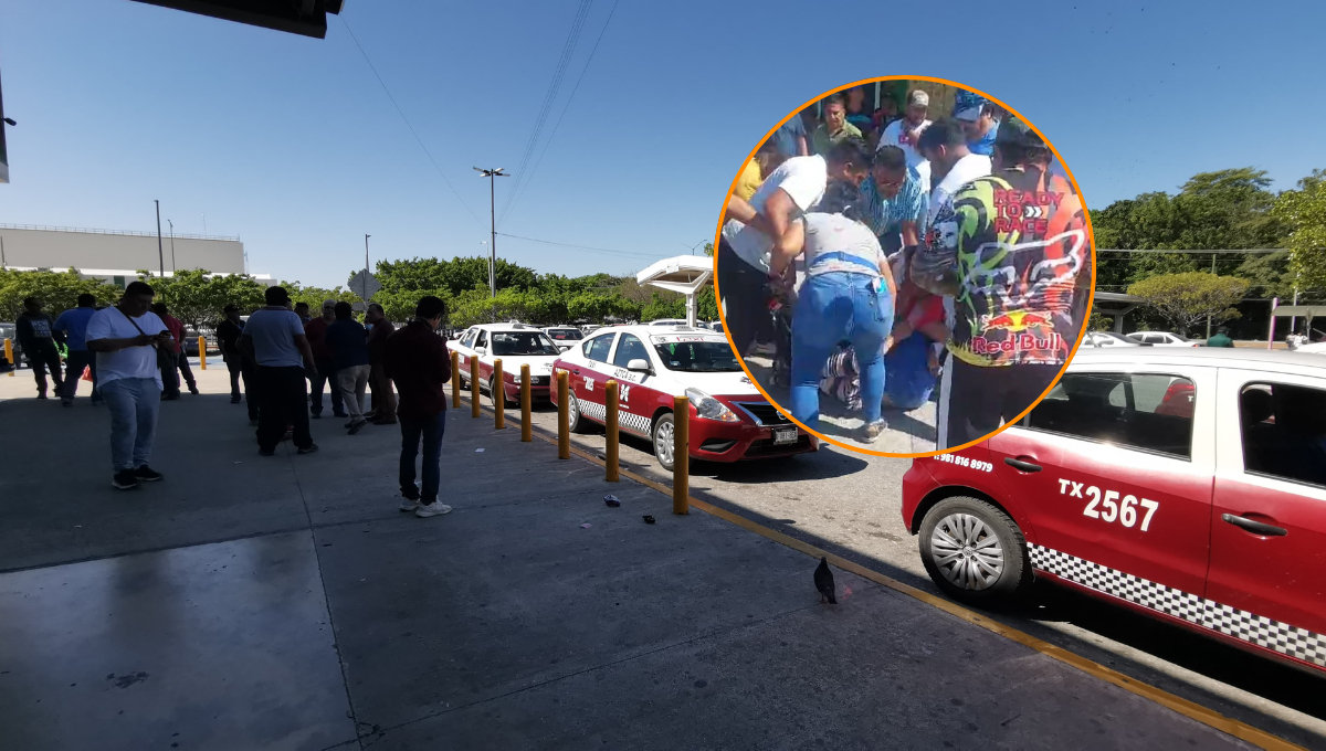 Pleito entre taxistas y pochimóviles termina en golpes en  Carmen; denuncian competencia desleal