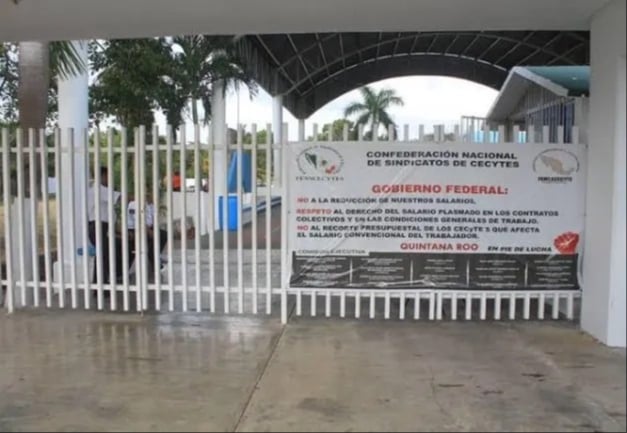 Cecyte de Chetumal se une a las protestas por incremento salarial