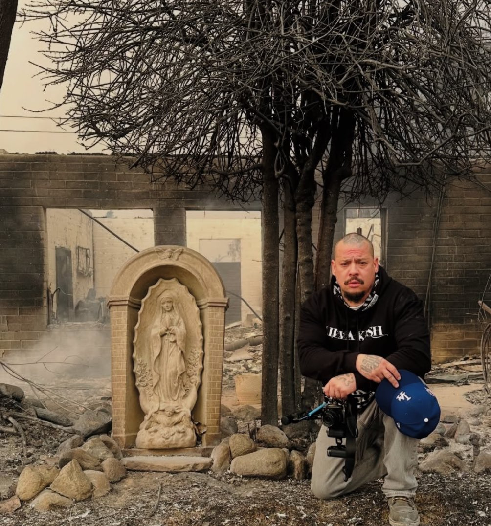 ¿Milagro? Estatua de la Virgen de Guadalupe queda intacta tras los incendios en California