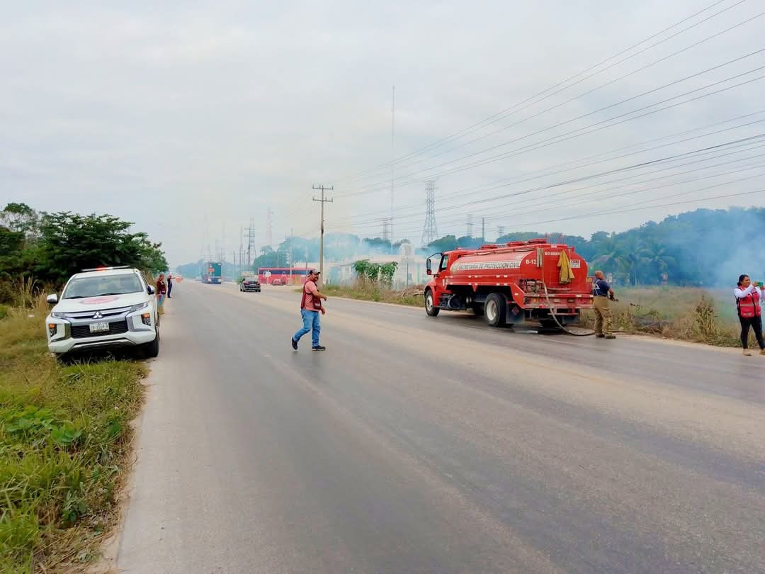 El incendio dañó parcialmente líneas de energía subterráneas de la CFE