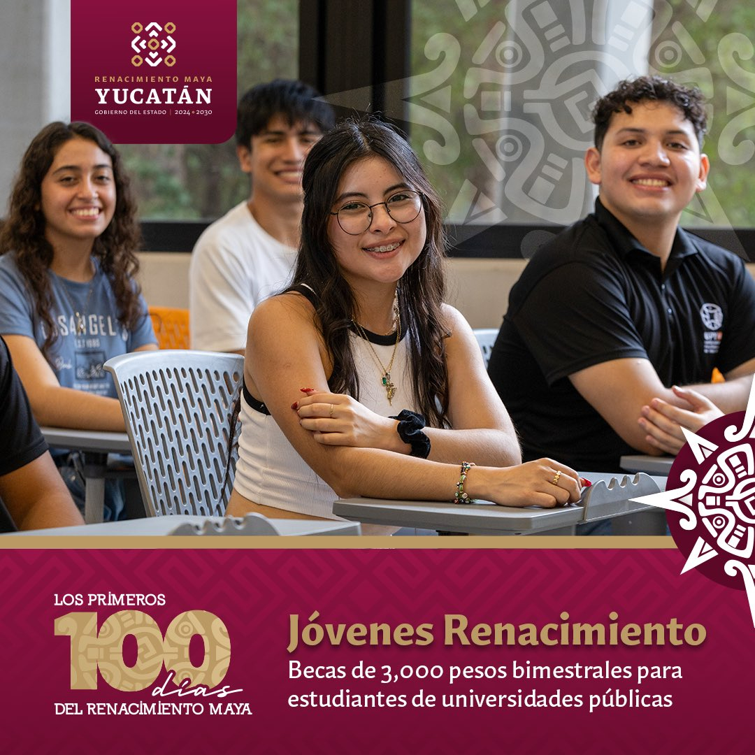 Programas de apoyo a jóvenes resaltan el trabajo del gobierno de Yucatán.