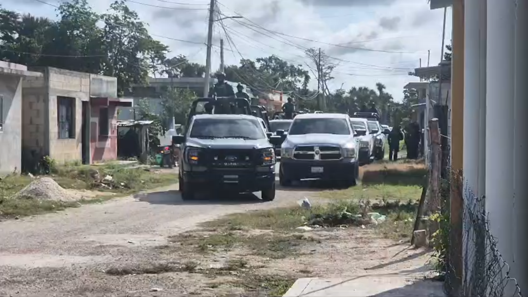 El convoy arribó a la zona ubicada como 'calle nueva'