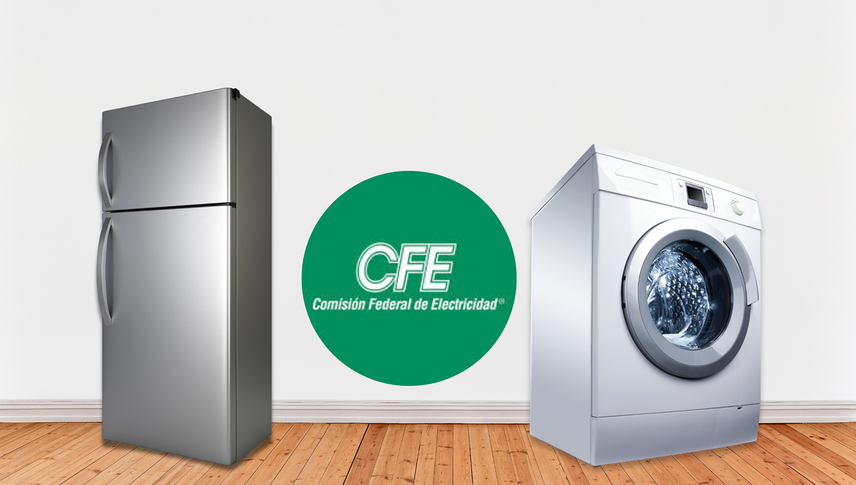 CFE ofrece el Programa ASI para renovar electrodomésticos como refrigeradores y lavadoras