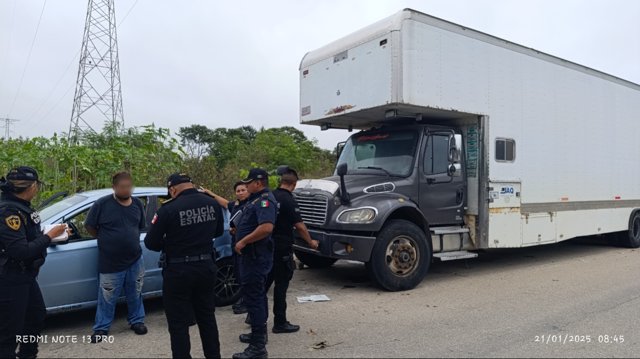 Arrestan a presunto huachicolero  en Mérida; extraía gasolina de camiones estacionados