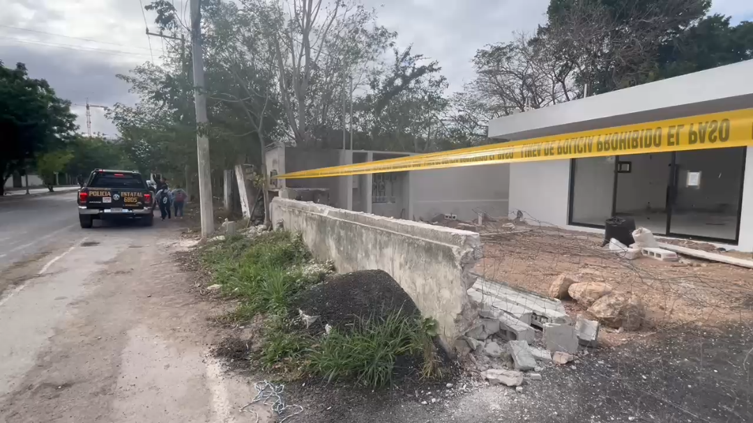 La SSP Yucatán acordonó el área tras la muerte del albañil