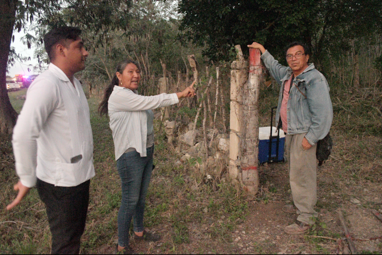 El predio ubicado en el terreno su destruido por maquinaria