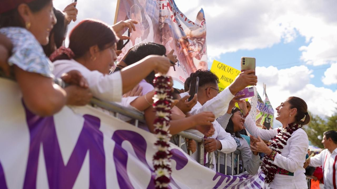 La presidenta Claudia Sheinbaum Pardo visitó la Mixteca Oaxaqueña