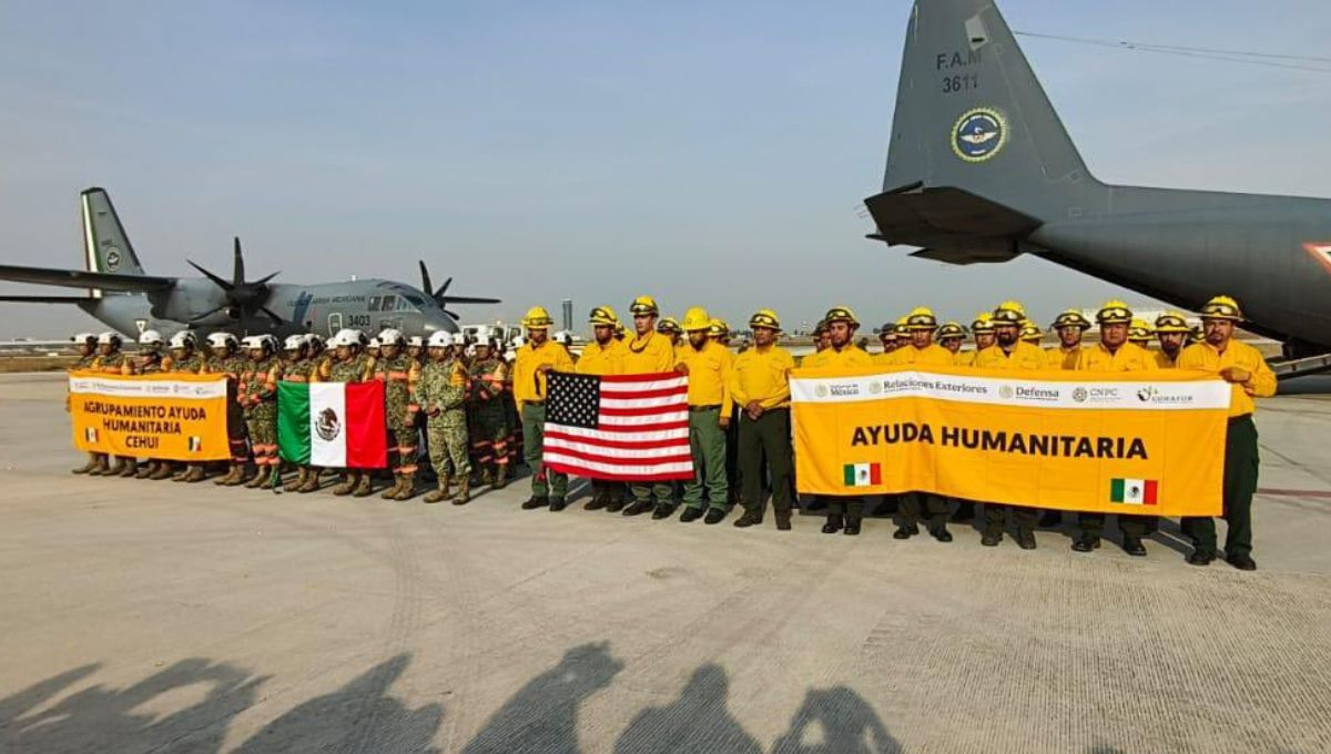 Los brigadistas representaron a México para apoyar en el control de incendios en Los Ángeles, California