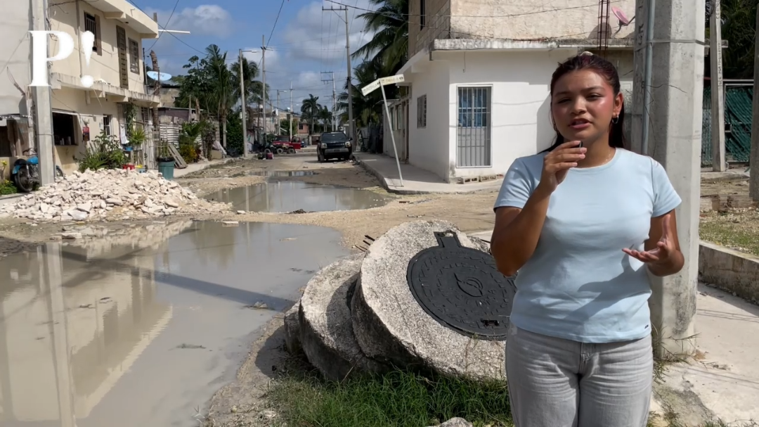 Debido a la falta de salida del drenaje causa el acumulamiento de aguas negras en la colonia