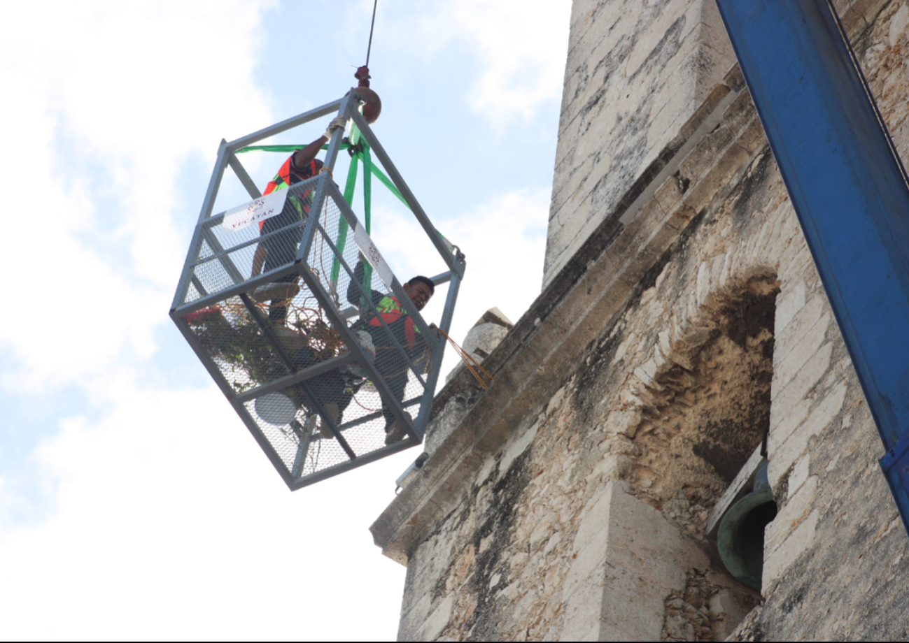 Arrancan las obras de mantenimiento en la Catedral de Mérida  previas al Día de la Candelaria