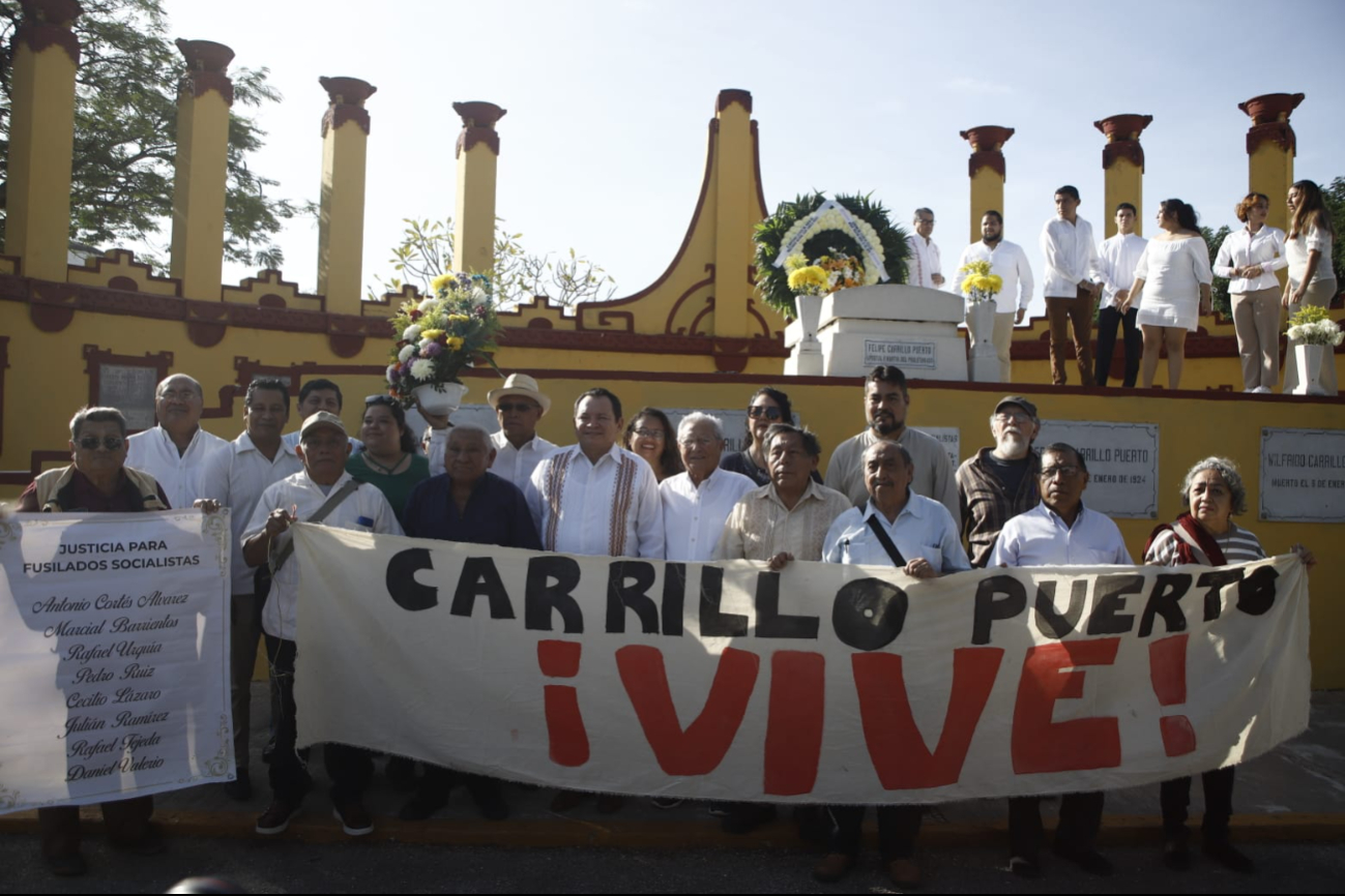 El Gobernador reconoció el apoyo de Felipe Carrillo Puerto a los yucatecos