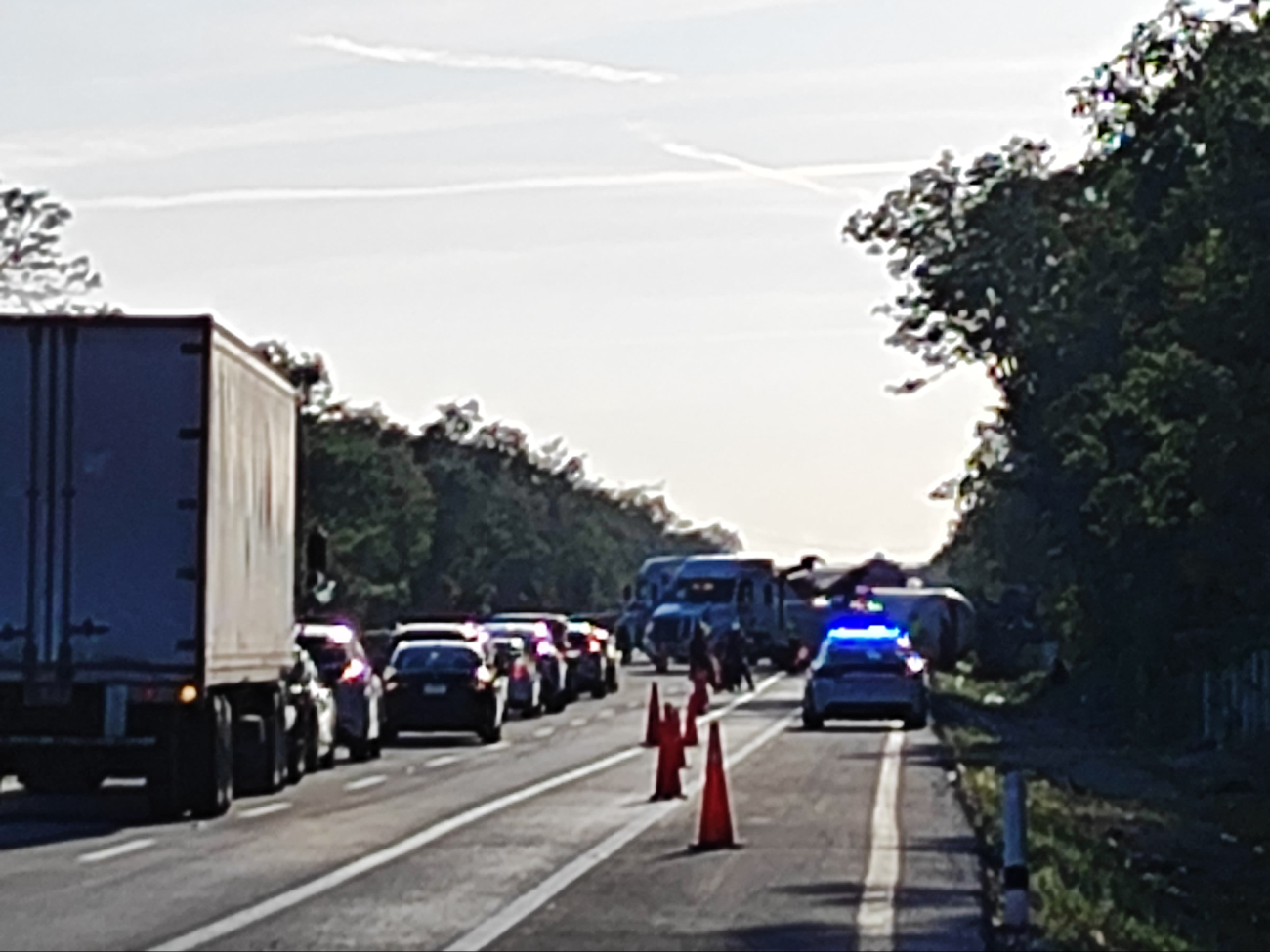 El incidente afectó durante horas el flujo de vehículos.