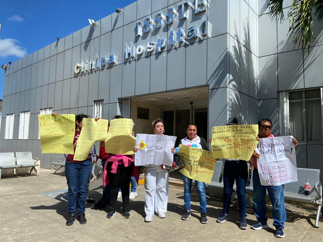 Docentes exigen servicio de calidad  al ISSSTE de Cancún para maestra diagnosticada con lupus