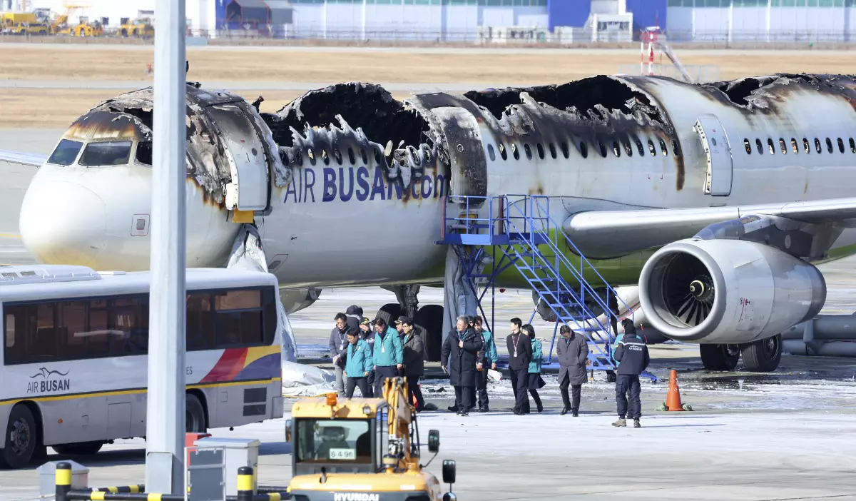 Avión de Air Busan se incendió en el Aeropuerto Internacional de Gimhae