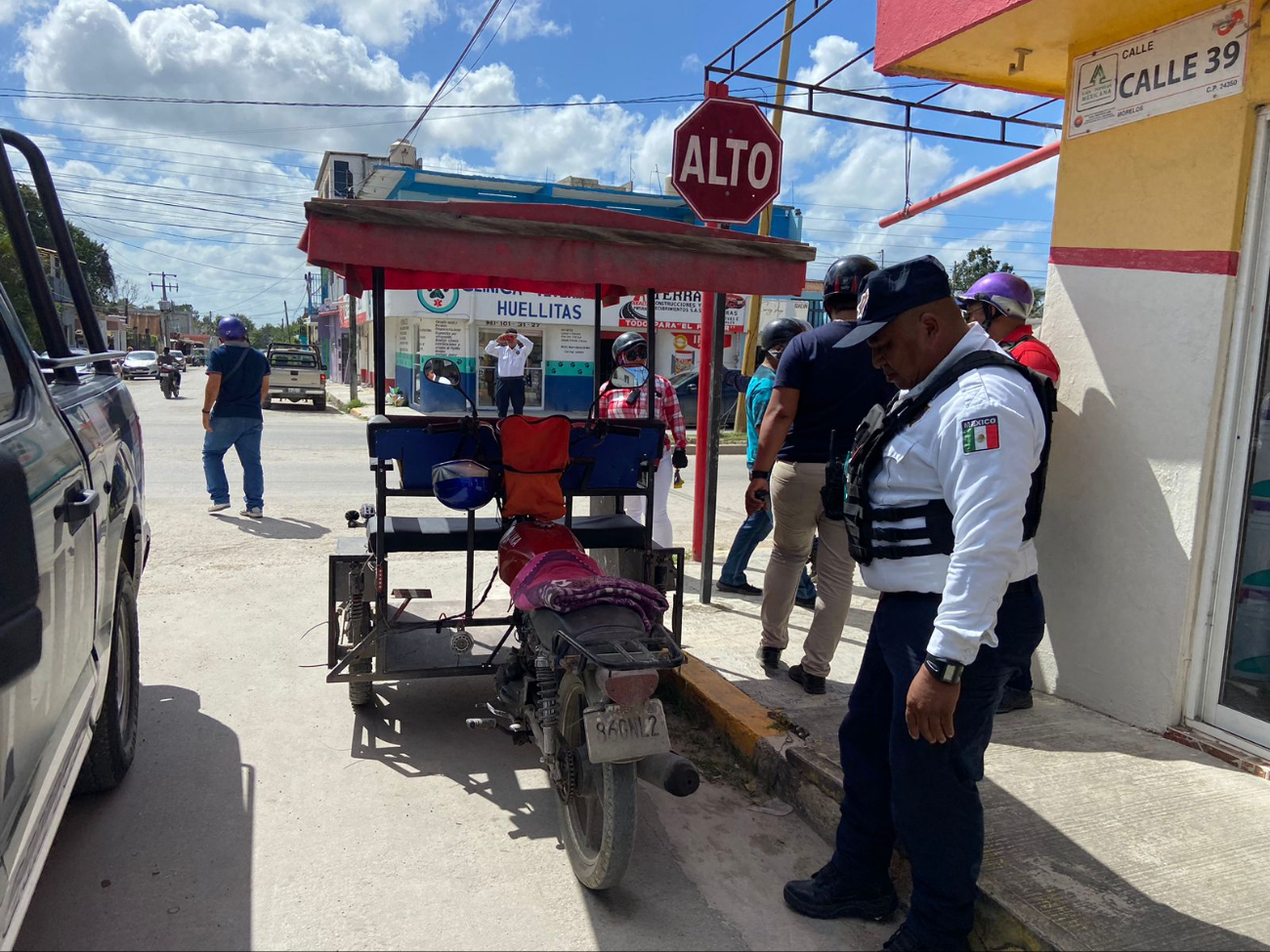 Mujer de la tercera edad lesionada por mototaxi