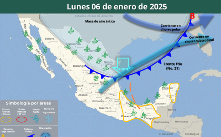 El Frente Frío 20 marca el inicio de un periodo de "heladez" que podría prolongarse la próxima semana