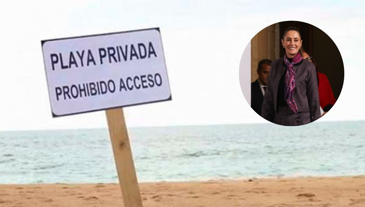 La presidenta Claudia Sheinbaum Pardo expresó su preocupación por la falta de acceso público a playas