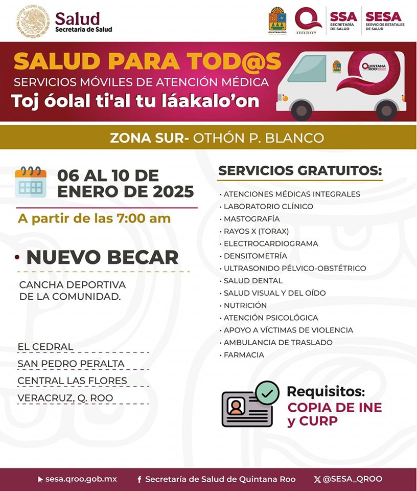 Servicios y requisitos para ser atendido por el personal médico