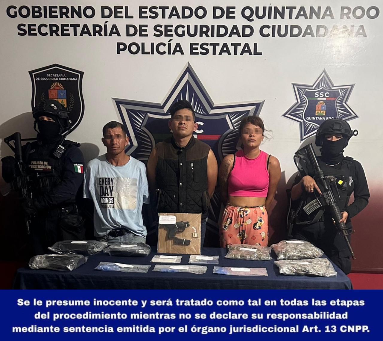 Fue durante una revisión preventiva que las autoridades encontraron las sustancias en los bolsos de los detenidos