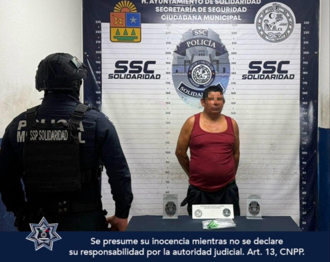 Tabasqueño es detenido por la SSCM por presunto intento de homicidio a una persona en Playa del Carmen