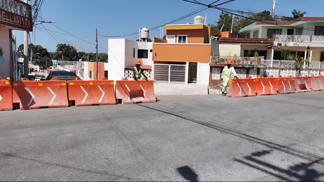 Cierres de calles por obras del Tren Ligero en Campeche afectan la circulación vehicular  