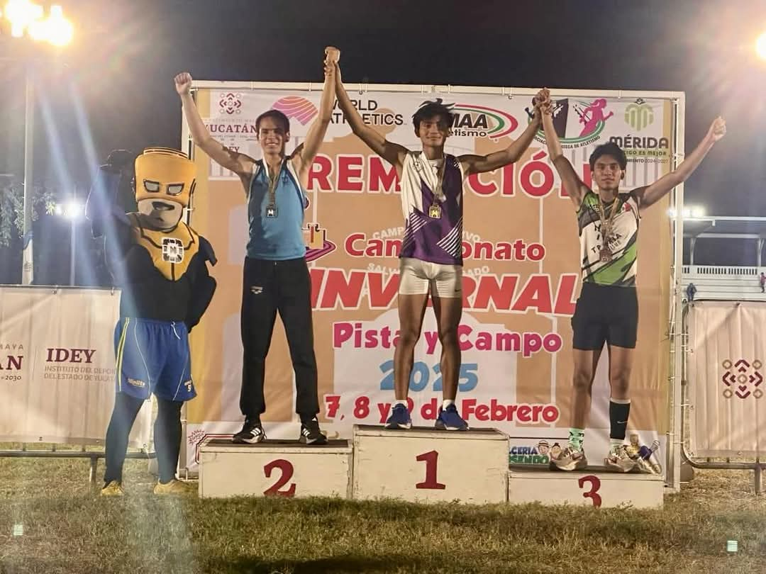 Campeche brilla en el Encuentro Invernal 2025 de Atletismo con 10 medallas