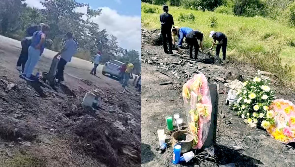 Familiares recogieron pertenencias de sus seres queridos y recolectaron los restos humanos en cubetas