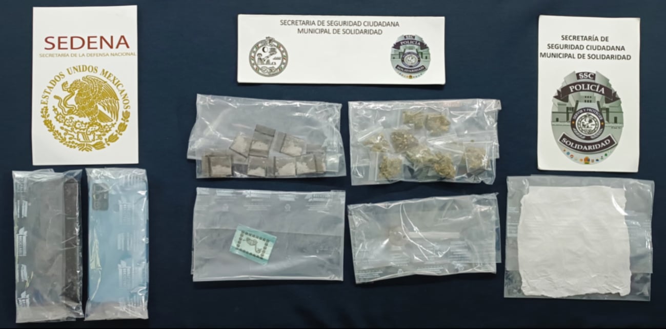 Las sustancias identificadas fueron cocaína, cristal y marihuana