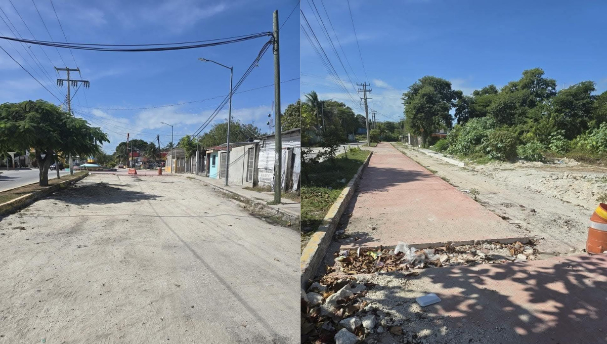 Peligra el título de Pueblo Mágico de Isla Aguada por obra inconclusa en la Avenida 5 de Mayo