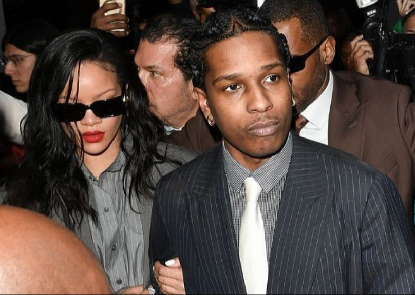 A$AP Rocky junto a Rihanna tras el veredicto del jurado