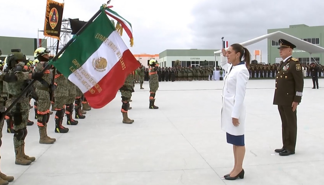 La presidenta encabeza en Nuevo León, el Día del Ejército mexicano