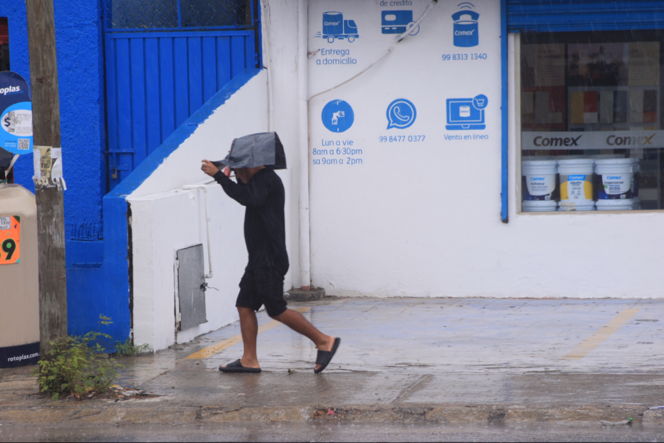 En Cancún, las lluvias comenzaron a retomar desde hace unos días y cada vez más con fuerza