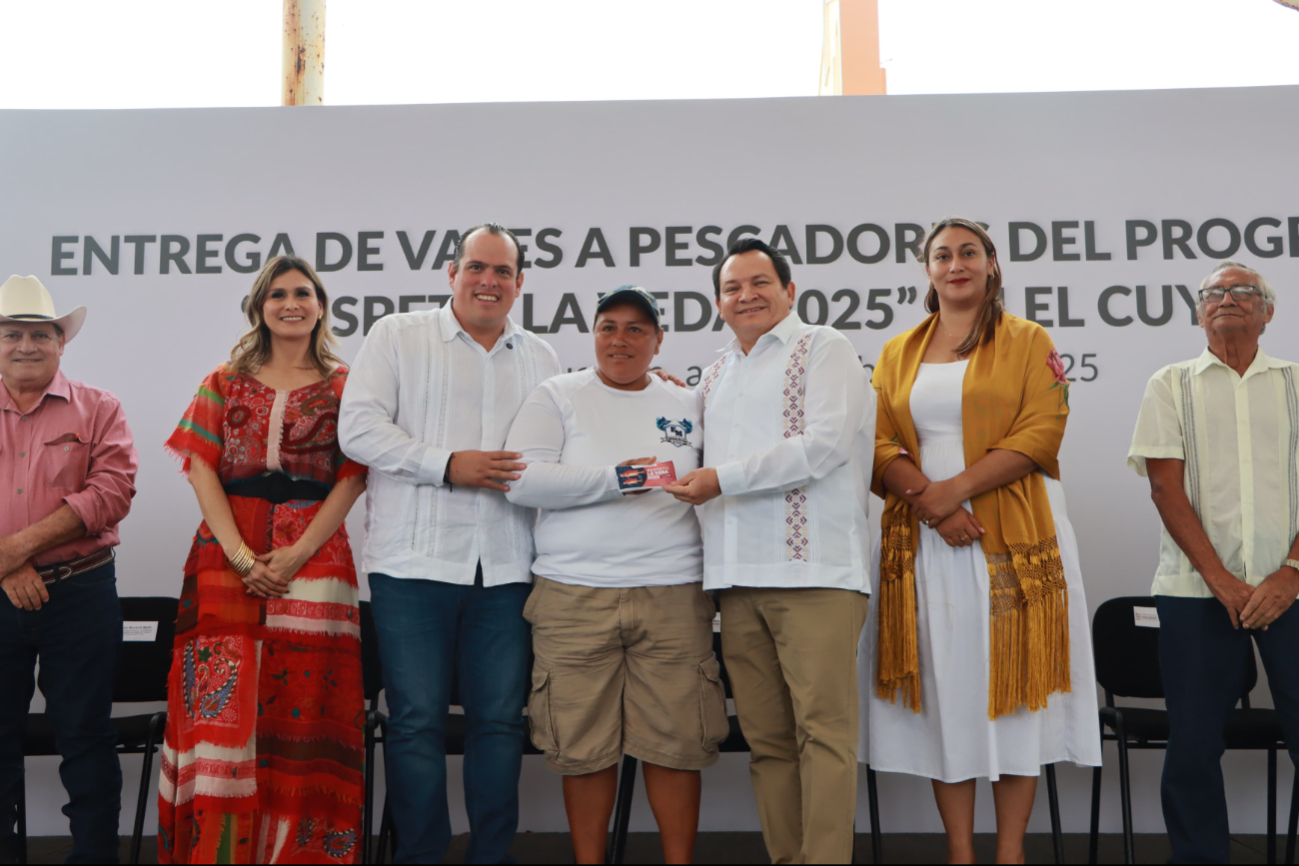 Se entregó a los pescadores de El Cuyo su apoyo de Respeto la Veda 2025