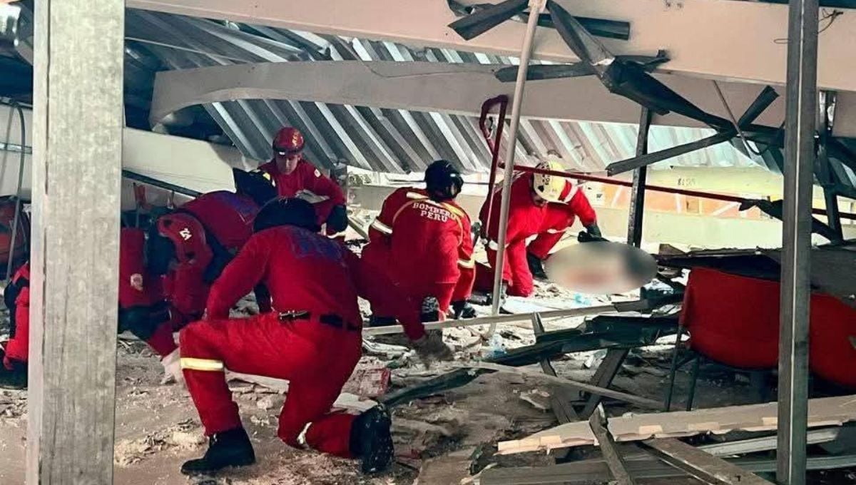 El desplome ocurrió en la zona de comidas del centro comercial Real Plaza de Trujillo