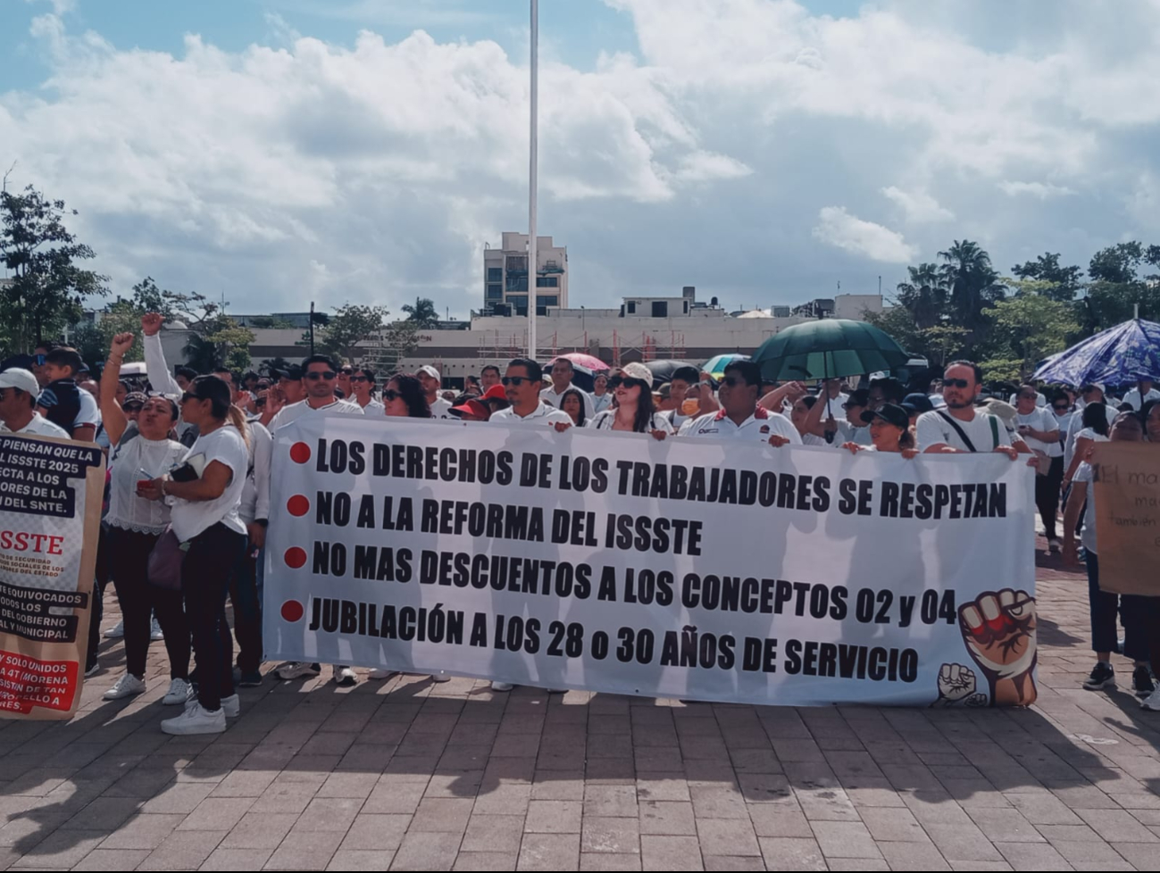 Protesta Magisterial en Playa del Carmen