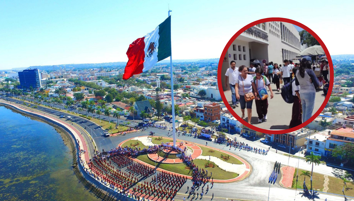 Día de la Bandera y Clases en Campeche