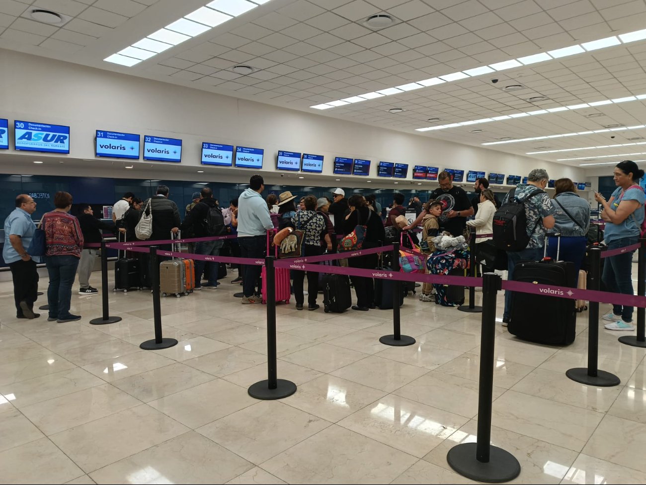 El aeropuerto de Mérida registra buena afluencia de pasajeros