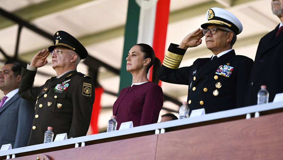 “La Bandera Nacional es el símbolo de nuestra soberanía y representa los valores heroicos de nuestra nación”: refirió la mandataria mexicana